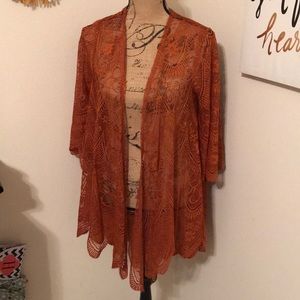 Rust Lace Kimono